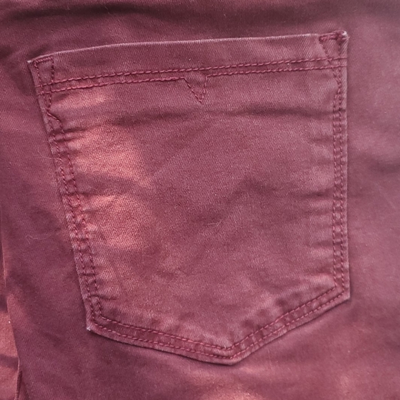 Item #8 Love & Legend Dark Red Stretch Jean NWOT sz 12. - Picture 3 of 5